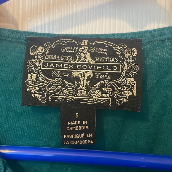 Anthropologie James Coviello teal floral lace sleeveless tank top - Picture 2 of 4